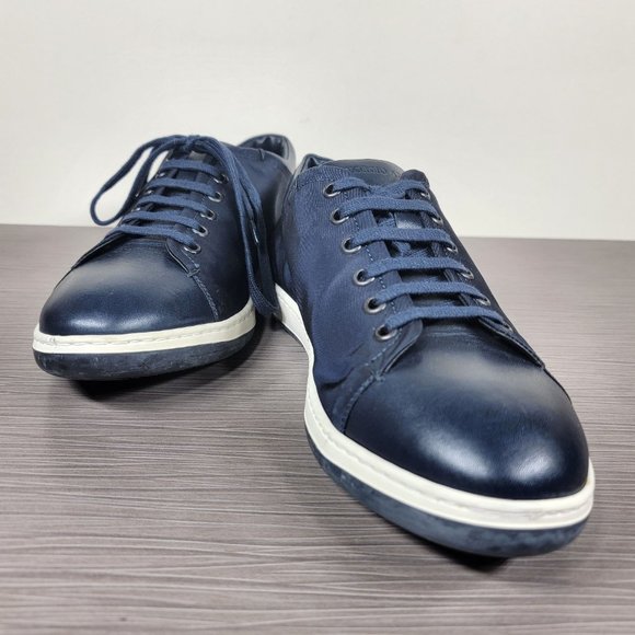 Giorgio Armani Nubuck With Leather Cap Toe Sneaker - Picture 4 of 10